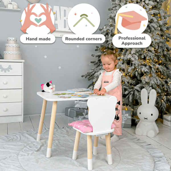 Kinderstuhl Teddybär aus Holz ideale Möbel für ein Kinderzimmer – Bild 8