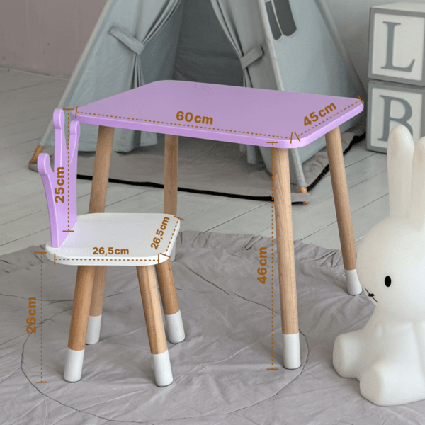 Holzschreibtisch, Schreibtischstuhl für Kinder – praktische Kindermöbel – Bild 4