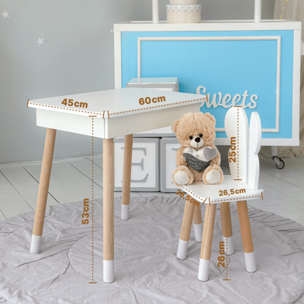 Kinderstuhl – Möbel fürs Kinderzimmer, Holzstuhl, Schreibtisch – Bild 4