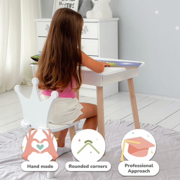 Kinderstuhl Holzstuhl für Kinderzimmer und Spiel – Bild 10