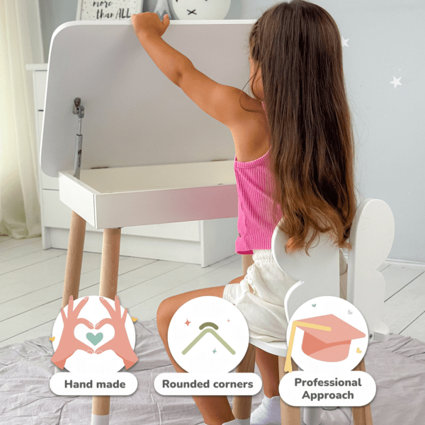 Kinderstuhl – Möbel fürs Kinderzimmer, Holzstuhl, Schreibtisch – Bild 10