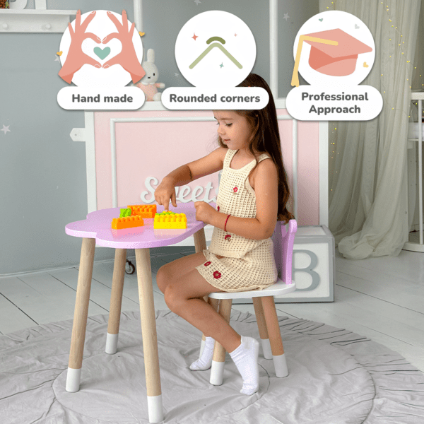 Holzschreibtisch, Schreibtischstuhl für Kinder – praktische Kindermöbel – Bild 9