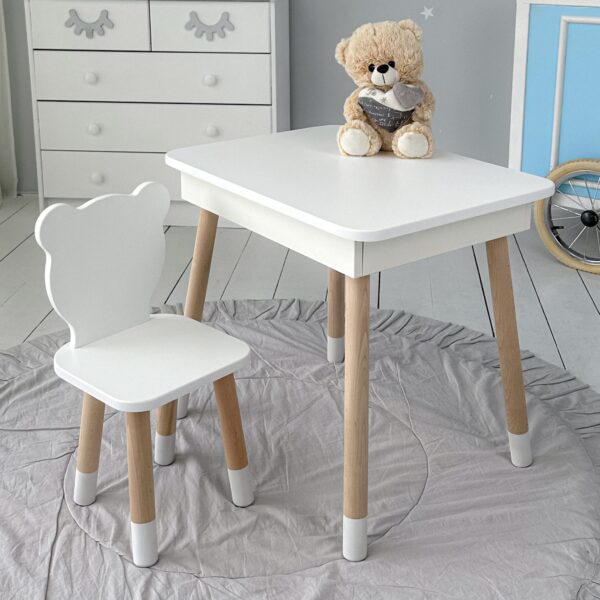 Kinderstuhl Teddybär aus Holz ideale Möbel für ein Kinderzimmer – Bild 7
