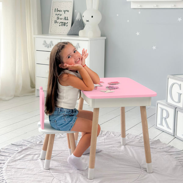 osa Kinderschreibtisch aus Holz mit Schublade – Lern- und Spieltisch, Geschenk für Kinder – Bild 8