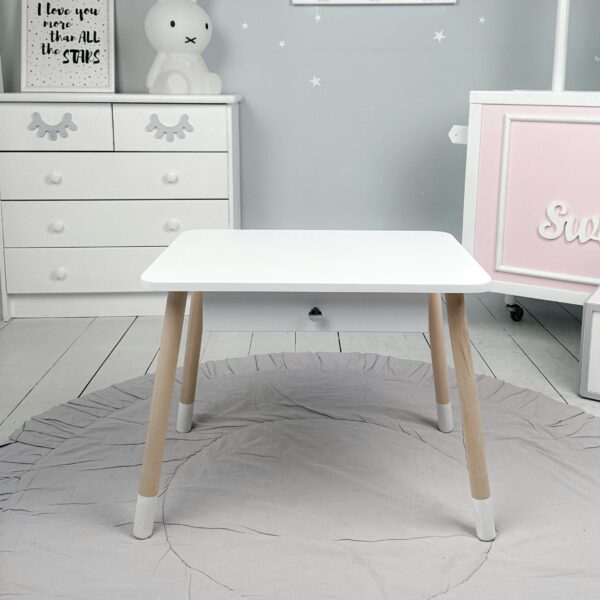 Weißer Kinderschreibtisch mit Schublade – Kindertisch, Möbel fürs Kinderzimmer – Bild 2