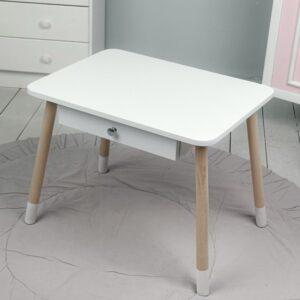 Weißer Kinderschreibtisch mit Schublade – Kindertisch, Möbel fürs Kinderzimmer