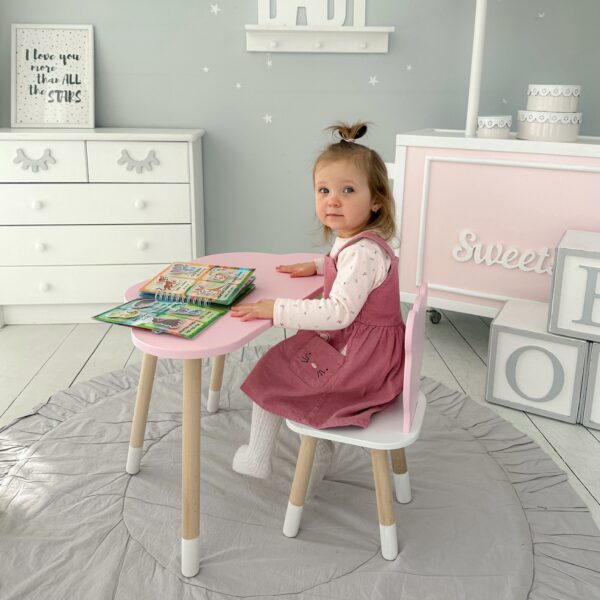Kindertisch und rosa Kinderstuhl – Möbel-Set als Geschenk für Kleinkinder – Bild 8